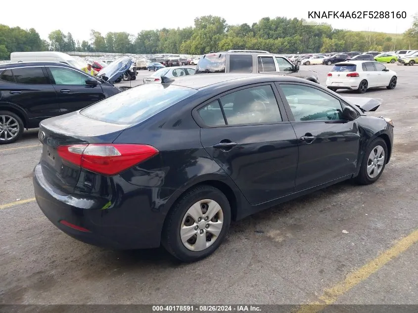 2015 Kia Forte Lx VIN: KNAFK4A62F5288160 Lot: 40178591