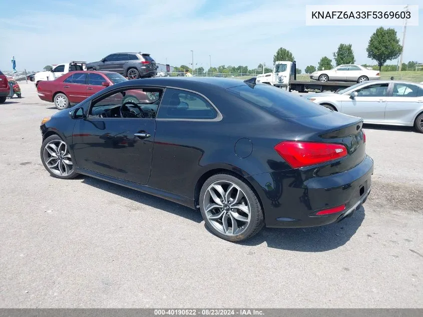 2015 Kia Forte Koup Sx VIN: KNAFZ6A33F5369603 Lot: 40190522