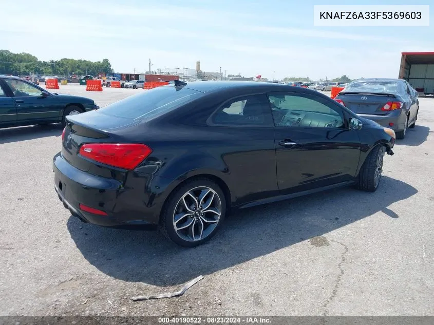 2015 Kia Forte Koup Sx VIN: KNAFZ6A33F5369603 Lot: 40190522