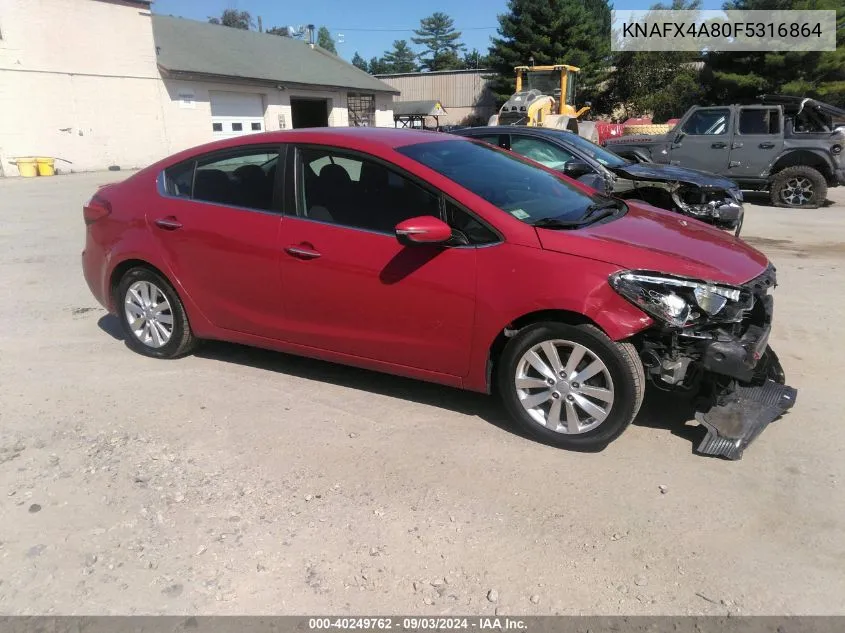 KNAFX4A80F5316864 2015 Kia Forte Ex