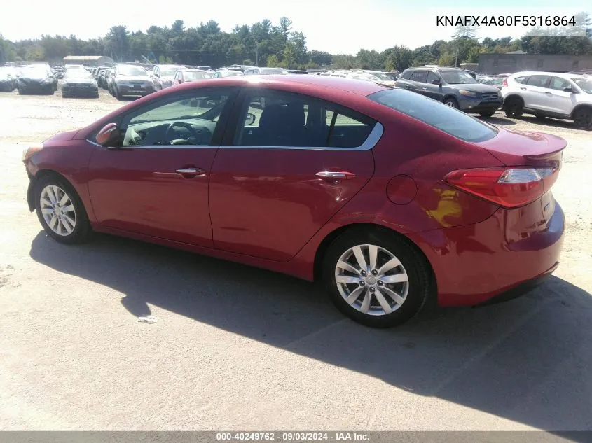 KNAFX4A80F5316864 2015 Kia Forte Ex