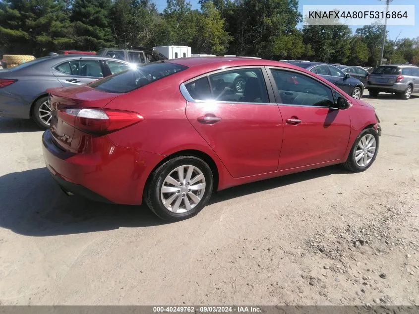 KNAFX4A80F5316864 2015 Kia Forte Ex