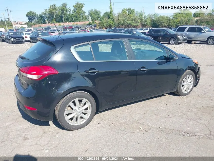 2015 Kia Forte Ex VIN: KNAFX5A88F5358852 Lot: 40263635