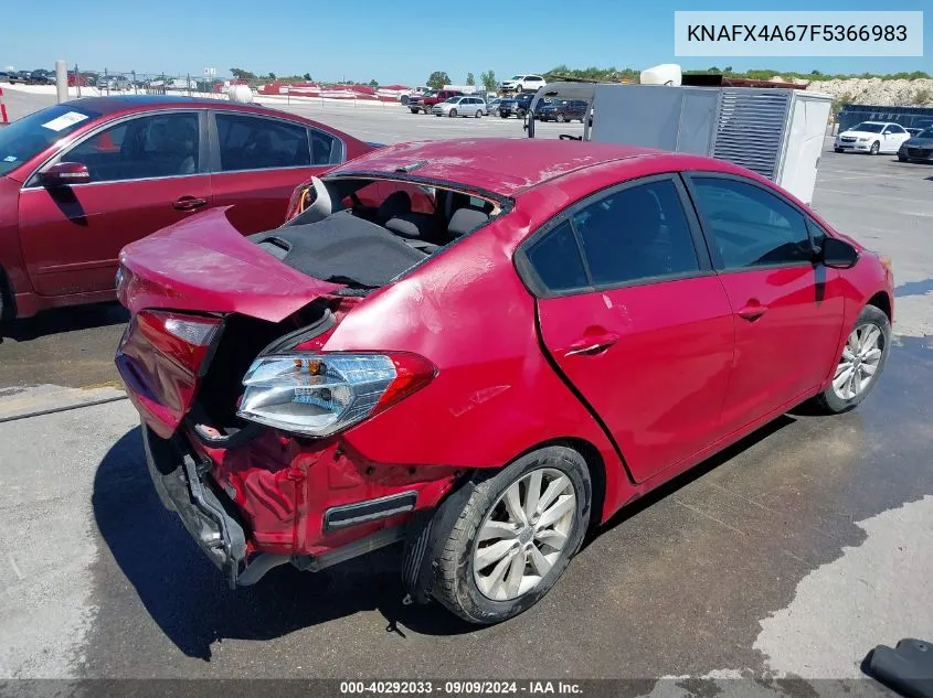 2015 Kia Forte Lx VIN: KNAFX4A67F5366983 Lot: 40292033