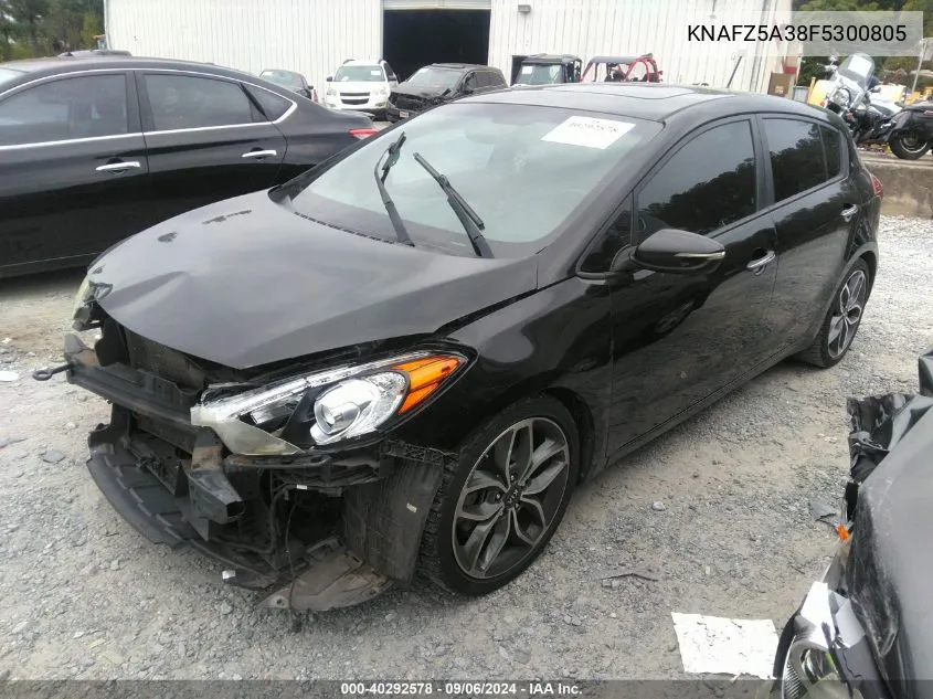 2015 Kia Forte Sx VIN: KNAFZ5A38F5300805 Lot: 40292578