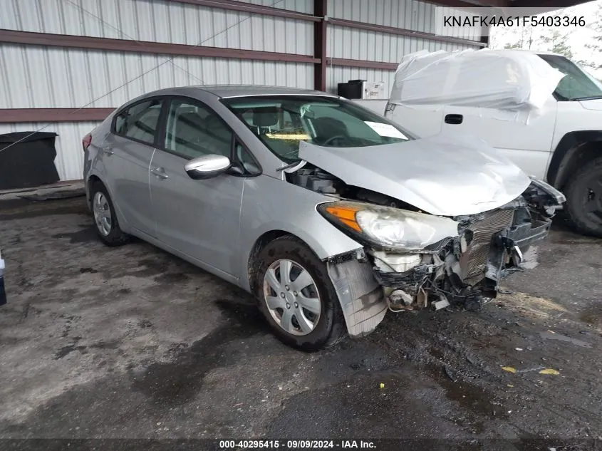 2015 Kia Forte Lx VIN: KNAFK4A61F5403346 Lot: 40295415