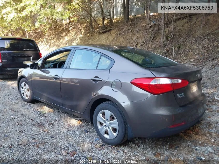 2015 Kia Forte Lx VIN: KNAFX4A6XF5306759 Lot: 40310119