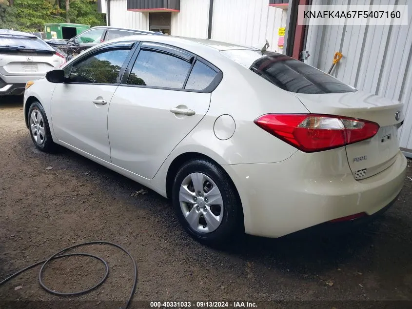 KNAFK4A67F5407160 2015 Kia Forte Lx