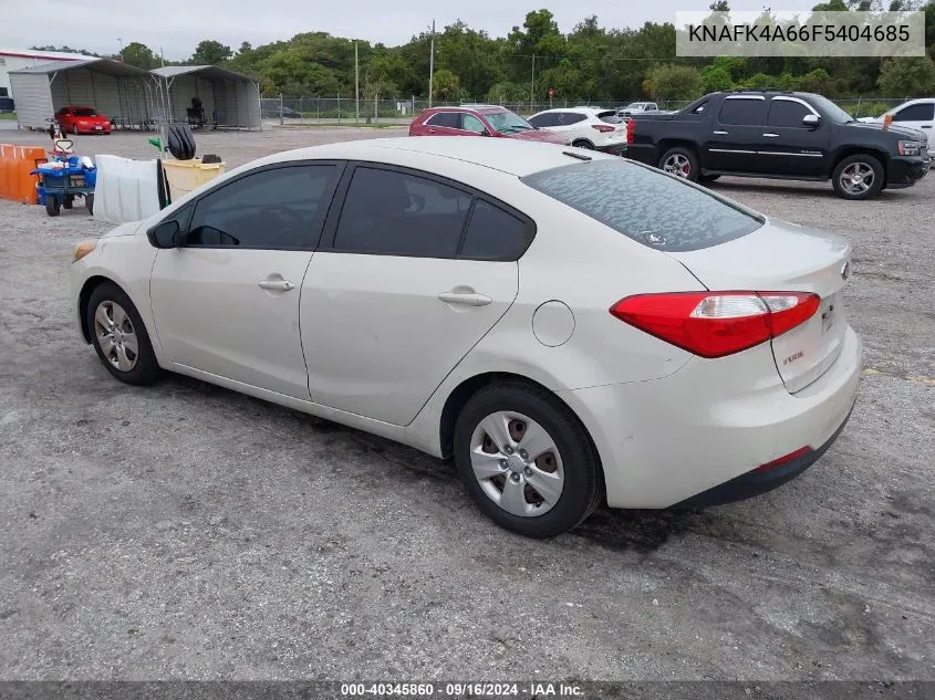 2015 Kia Forte Lx VIN: KNAFK4A66F5404685 Lot: 40345860