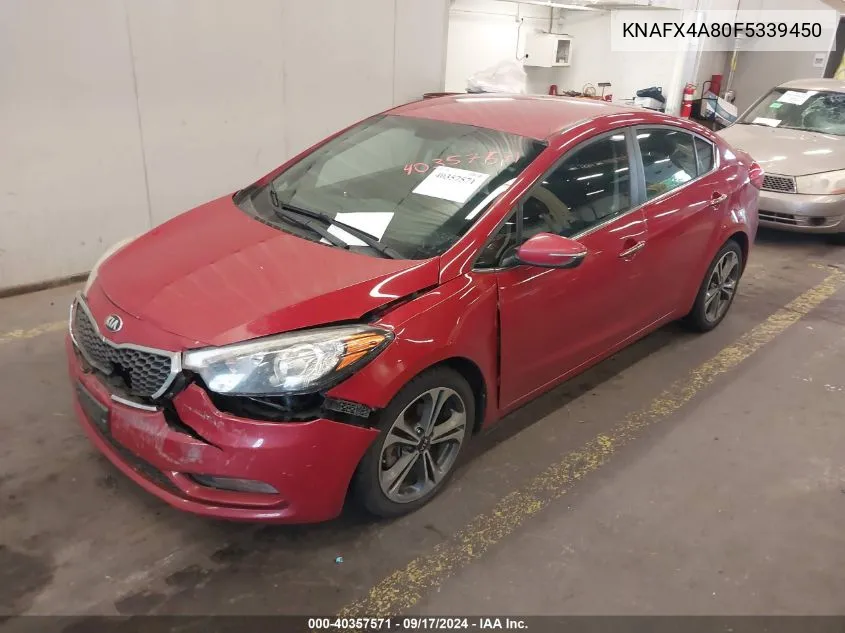 2015 Kia Forte Ex VIN: KNAFX4A80F5339450 Lot: 40357571