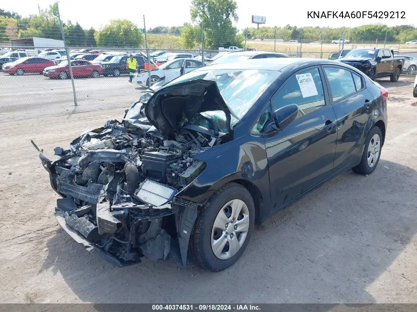 KNAFK4A60F5429212 2015 Kia Forte Lx