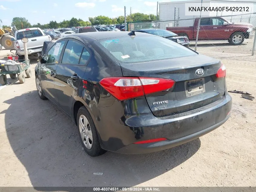 KNAFK4A60F5429212 2015 Kia Forte Lx