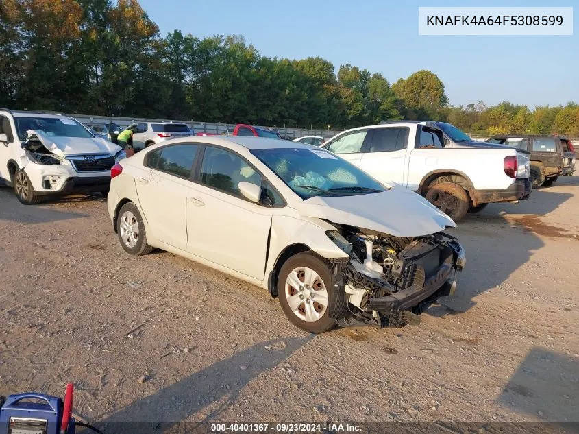 2015 Kia Forte Lx VIN: KNAFK4A64F5308599 Lot: 40401367