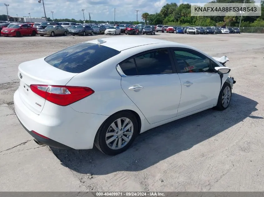 2015 Kia Forte Ex VIN: KNAFX4A88F5348543 Lot: 40409971