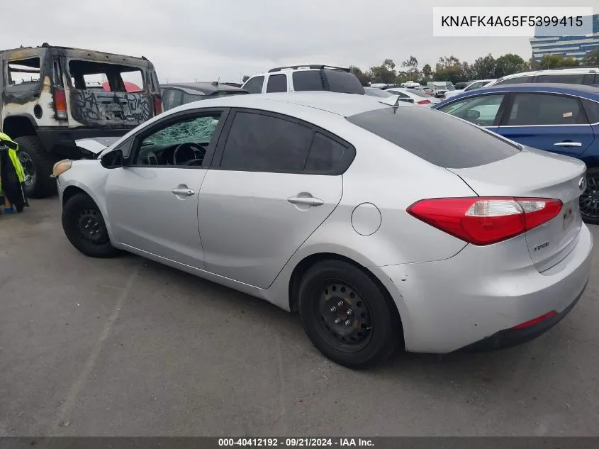 2015 Kia Forte Lx VIN: KNAFK4A65F5399415 Lot: 40412192