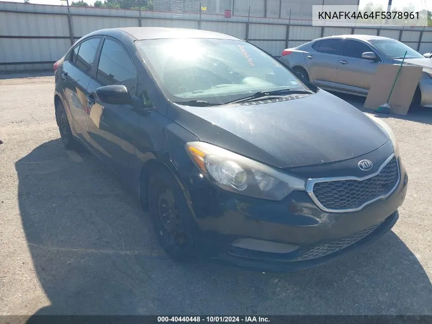 2015 Kia Forte Lx VIN: KNAFK4A64F5378961 Lot: 40440448