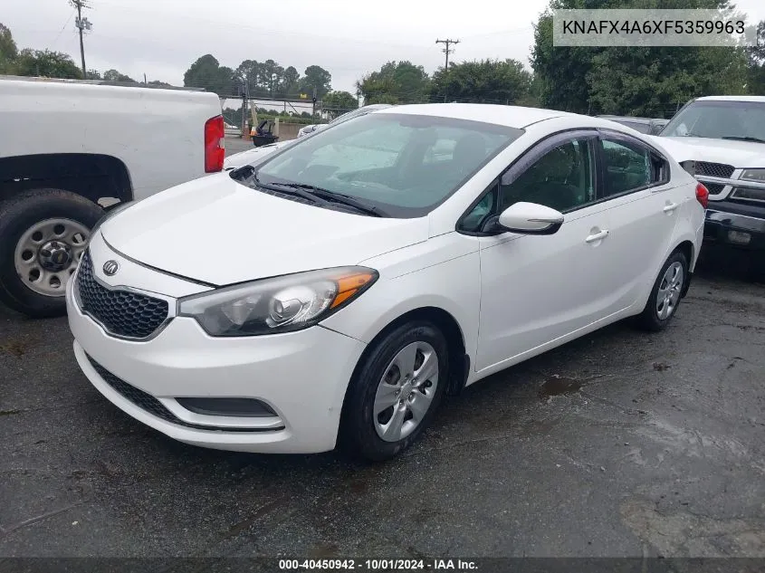 2015 Kia Forte Lx VIN: KNAFX4A6XF5359963 Lot: 40450942