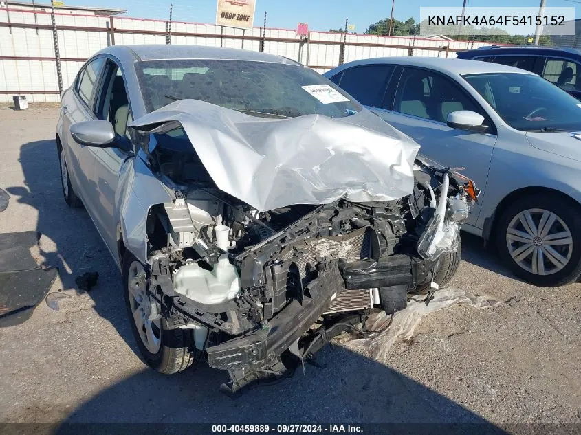 KNAFK4A64F5415152 2015 Kia Forte Lx