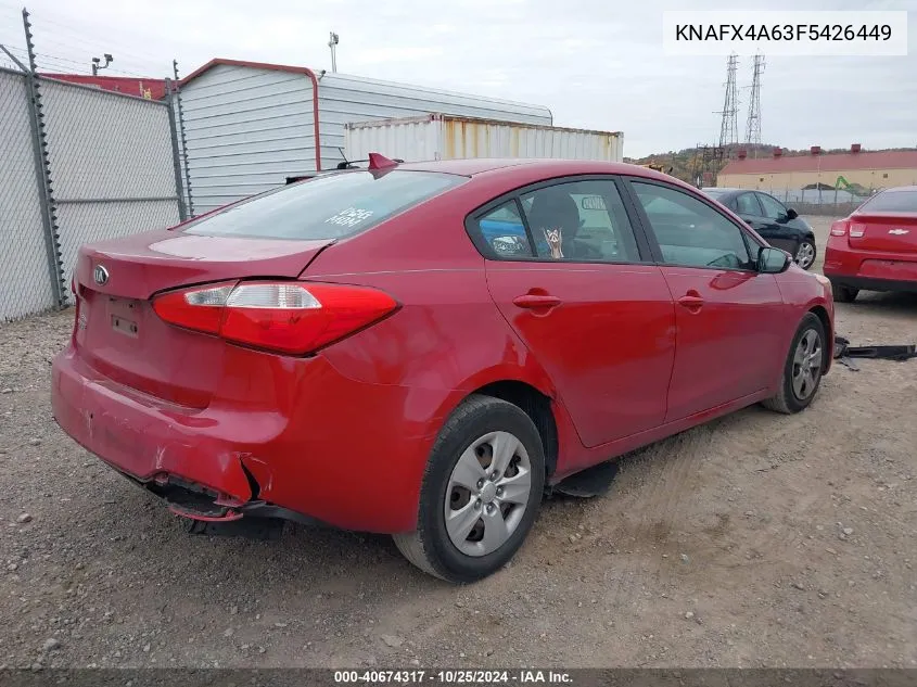 2015 Kia Forte Lx VIN: KNAFX4A63F5426449 Lot: 40674317