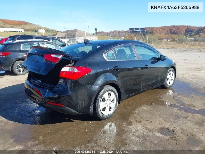 2015 Kia Forte Lx VIN: KNAFX4A63F5306988 Lot: 40686751