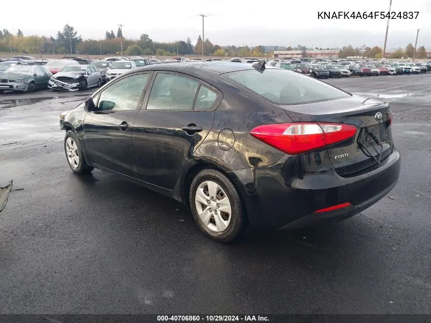 2015 Kia Forte Lx VIN: KNAFK4A64F5424837 Lot: 40706860