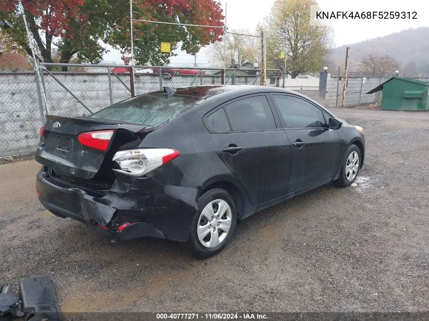 2015 Kia Forte Lx VIN: KNAFK4A68F5259312 Lot: 40777271