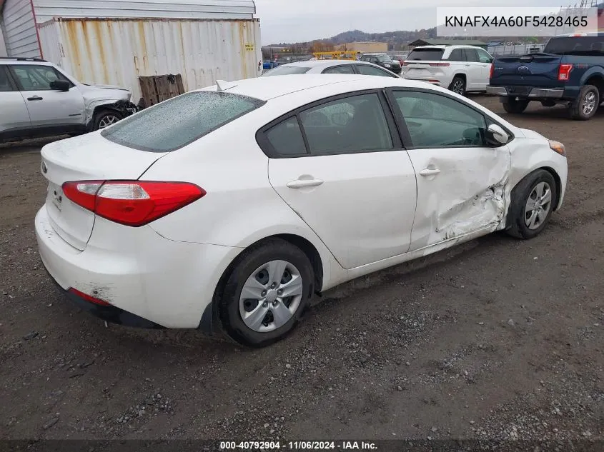 2015 Kia Forte Lx VIN: KNAFX4A60F5428465 Lot: 40792904