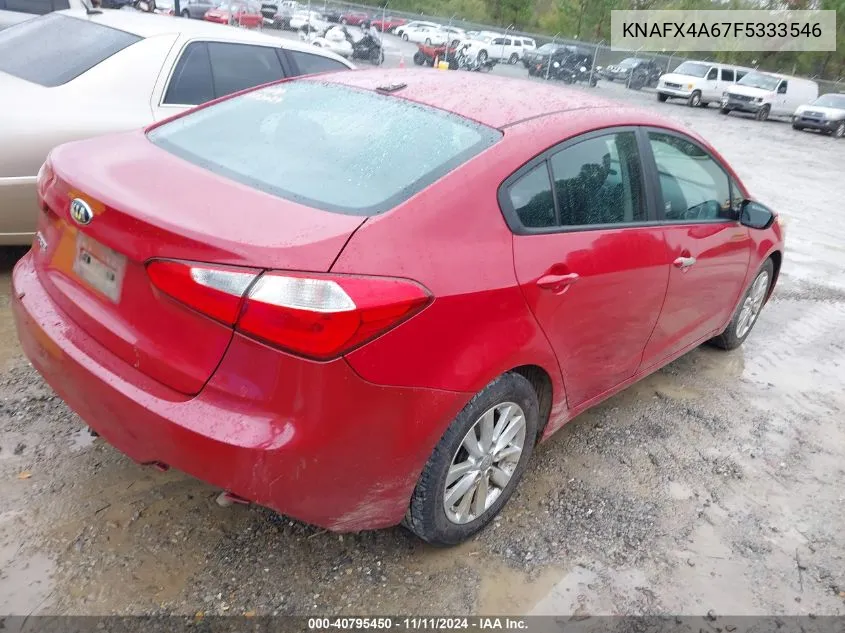 2015 Kia Forte Lx VIN: KNAFX4A67F5333546 Lot: 40795450