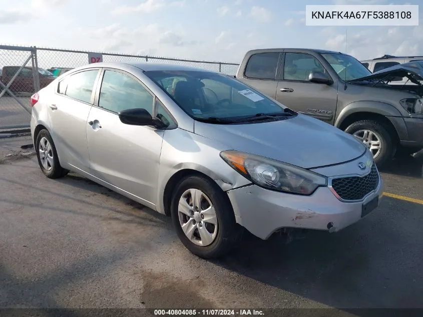 2015 Kia Forte Lx VIN: KNAFK4A67F5388108 Lot: 40804085