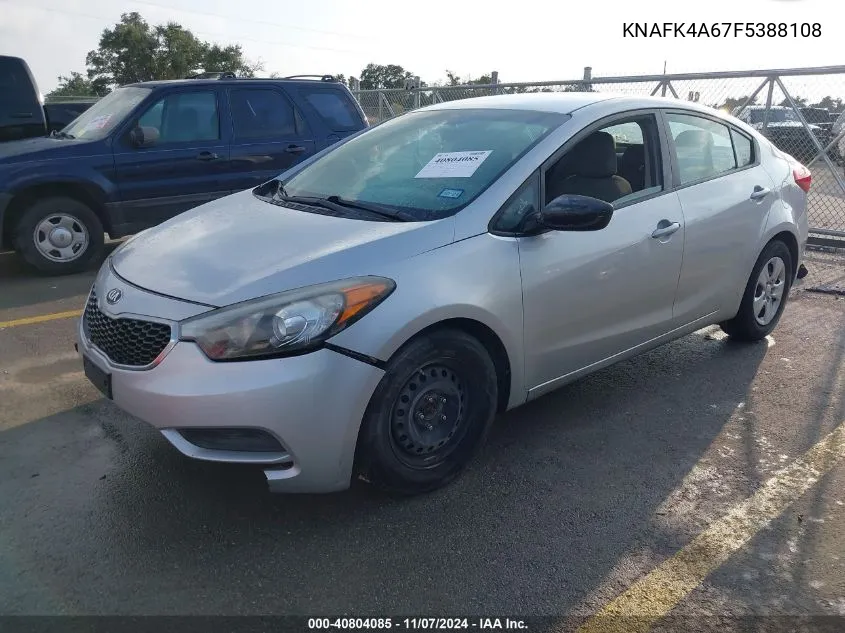 2015 Kia Forte Lx VIN: KNAFK4A67F5388108 Lot: 40804085