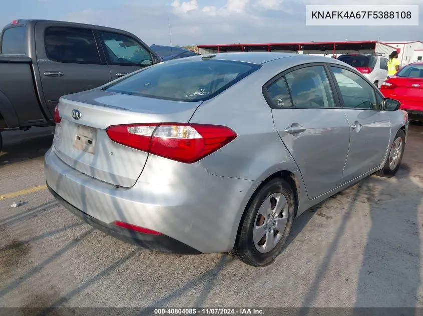 2015 Kia Forte Lx VIN: KNAFK4A67F5388108 Lot: 40804085