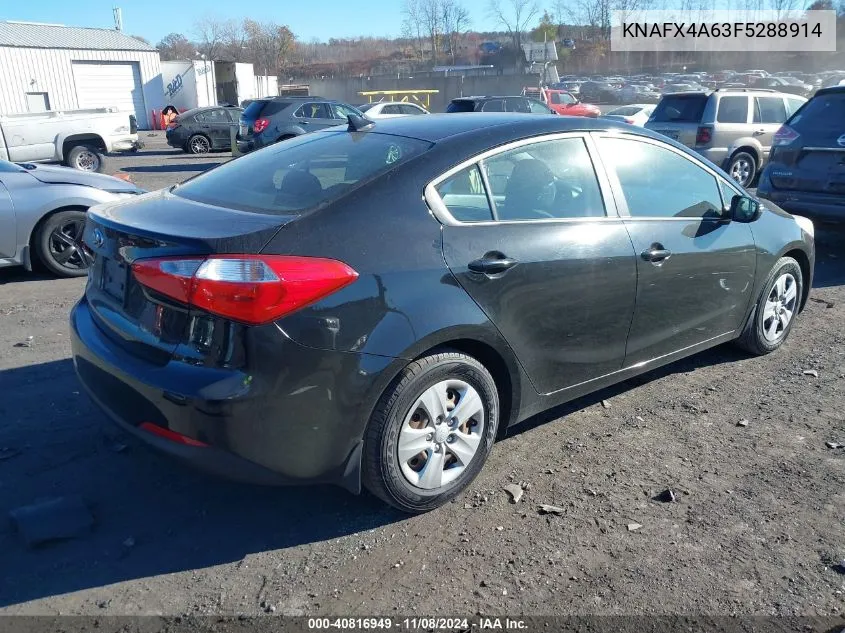 2015 Kia Forte Lx VIN: KNAFX4A63F5288914 Lot: 40816949