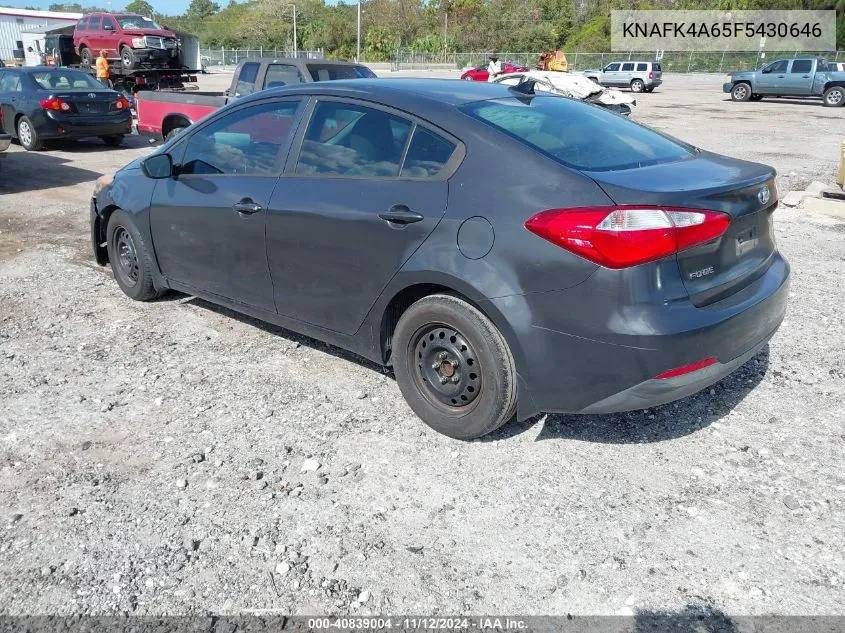 2015 Kia Forte Lx VIN: KNAFK4A65F5430646 Lot: 40839004