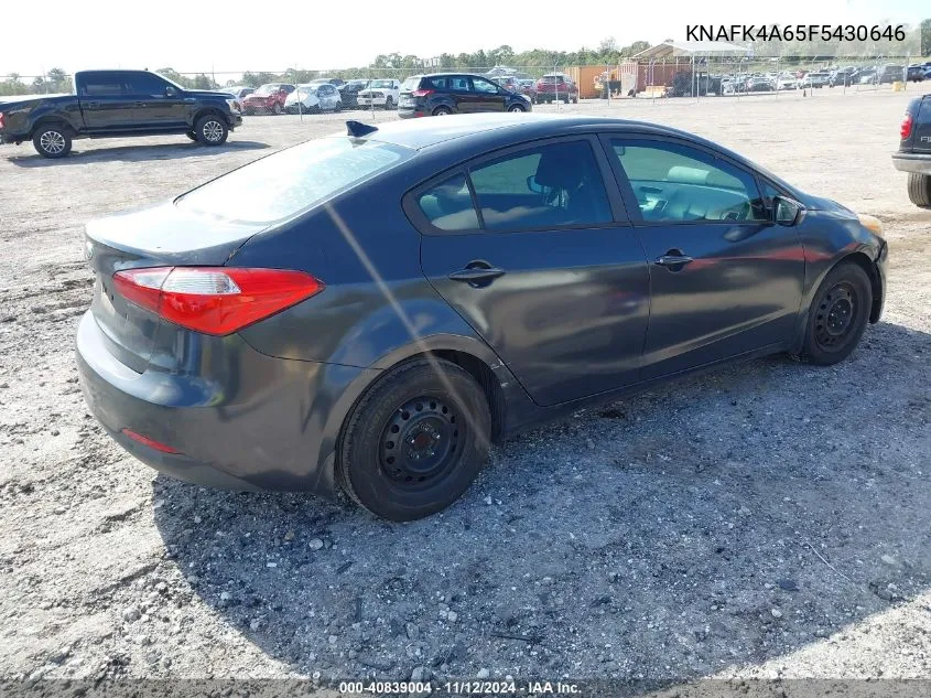 2015 Kia Forte Lx VIN: KNAFK4A65F5430646 Lot: 40839004