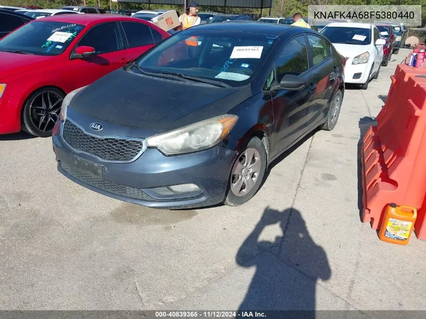 2015 Kia Forte Lx VIN: KNAFK4A68F5380440 Lot: 40839365