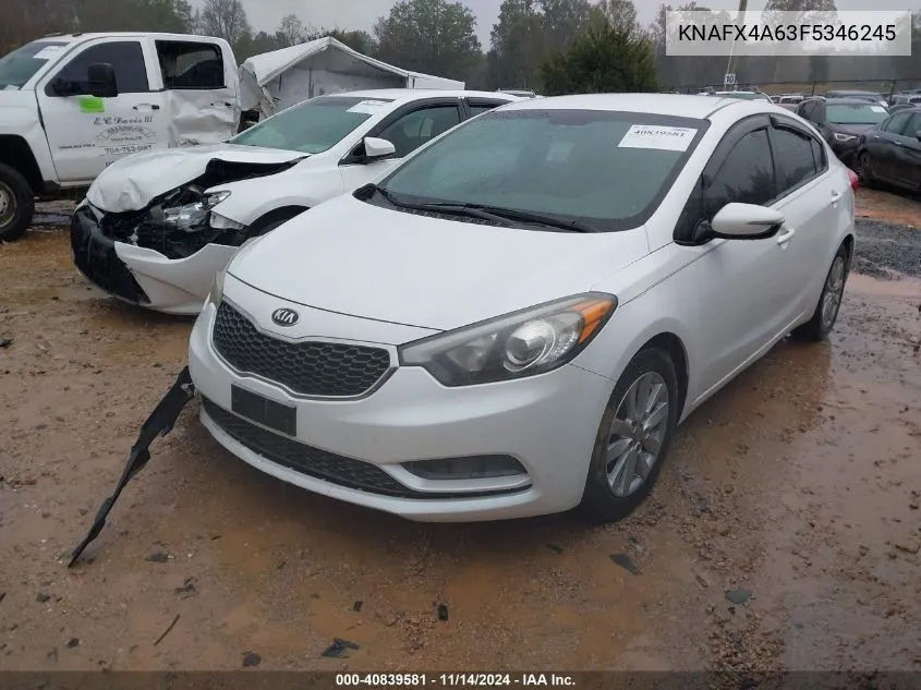 2015 Kia Forte Lx VIN: KNAFX4A63F5346245 Lot: 40839581