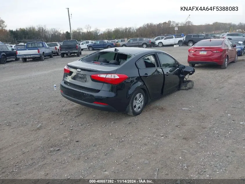 2015 Kia Forte Lx VIN: KNAFX4A64F5388083 Lot: 40857392