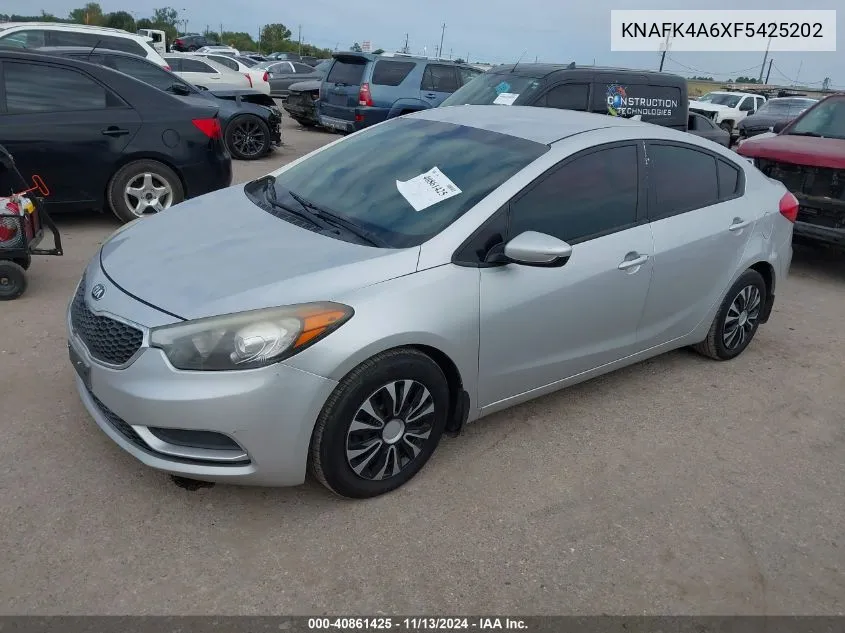 2015 Kia Forte Lx VIN: KNAFK4A6XF5425202 Lot: 40861425