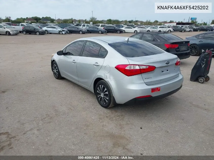 2015 Kia Forte Lx VIN: KNAFK4A6XF5425202 Lot: 40861425