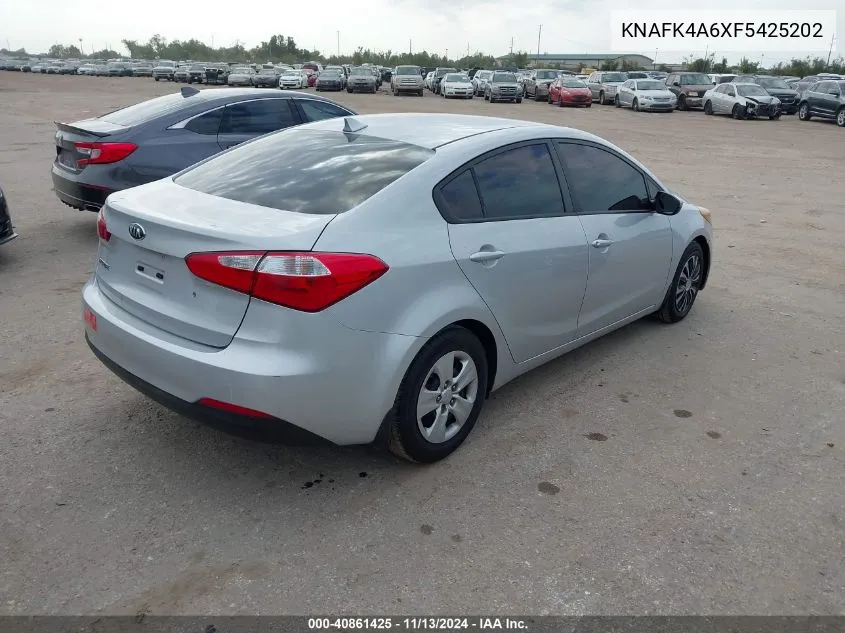 2015 Kia Forte Lx VIN: KNAFK4A6XF5425202 Lot: 40861425