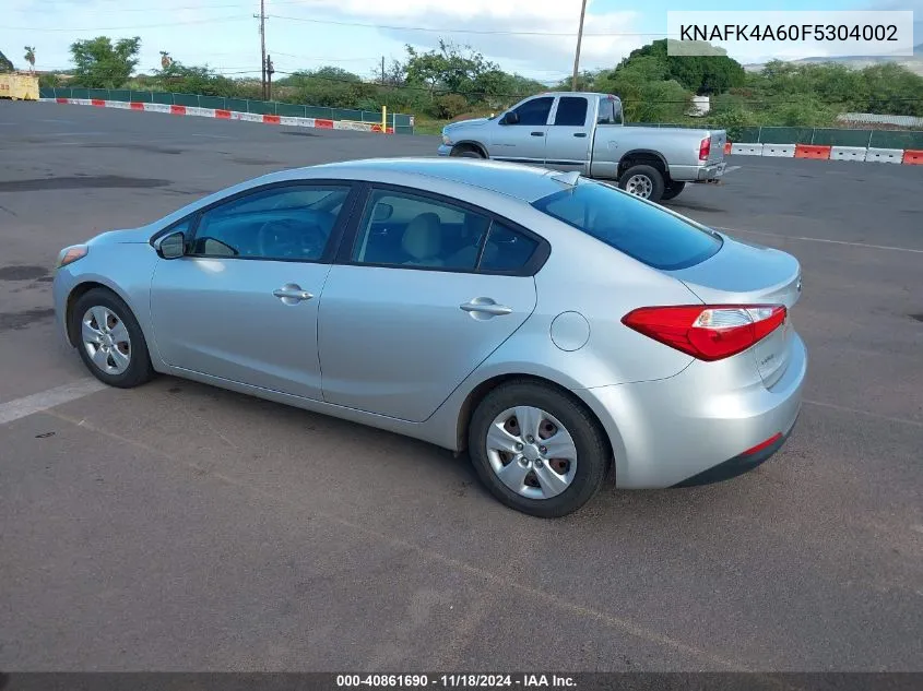 2015 Kia Forte Lx VIN: KNAFK4A60F5304002 Lot: 40861690