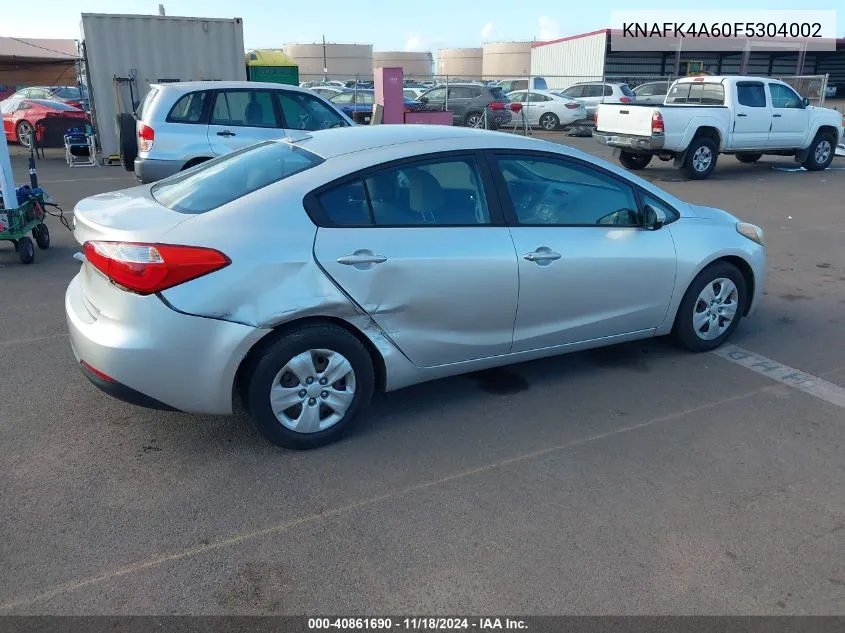 2015 Kia Forte Lx VIN: KNAFK4A60F5304002 Lot: 40861690