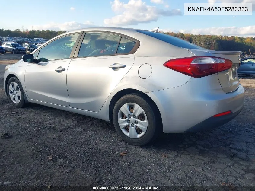 2015 Kia Forte Lx VIN: KNAFK4A60F5280333 Lot: 40880972