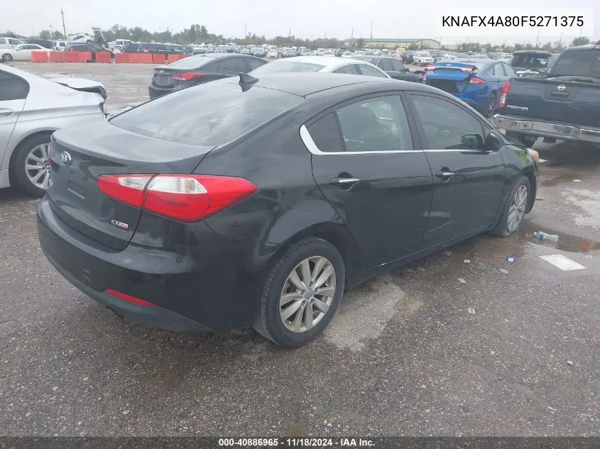 2015 Kia Forte Ex VIN: KNAFX4A80F5271375 Lot: 40886965