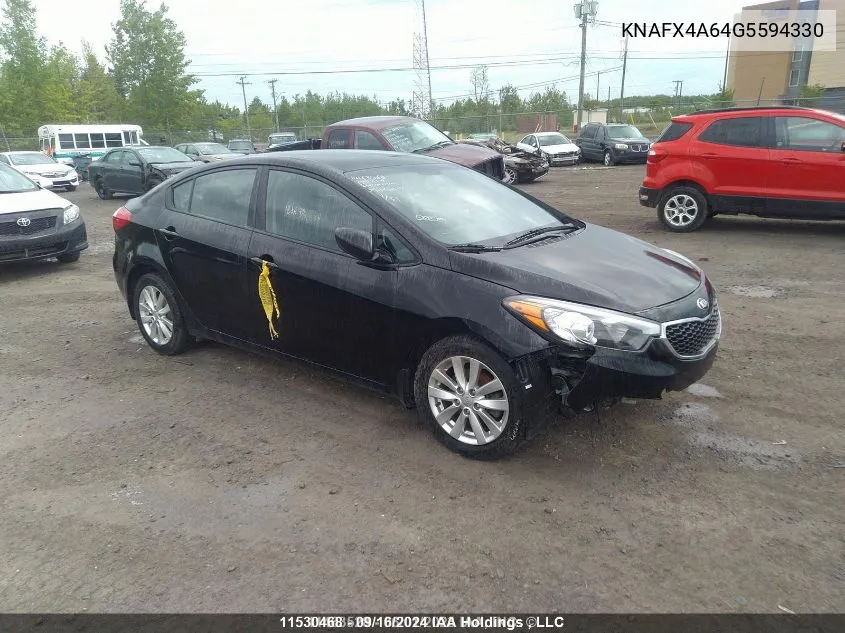 2016 Kia Forte Lx VIN: KNAFX4A64G5594330 Lot: 11530468