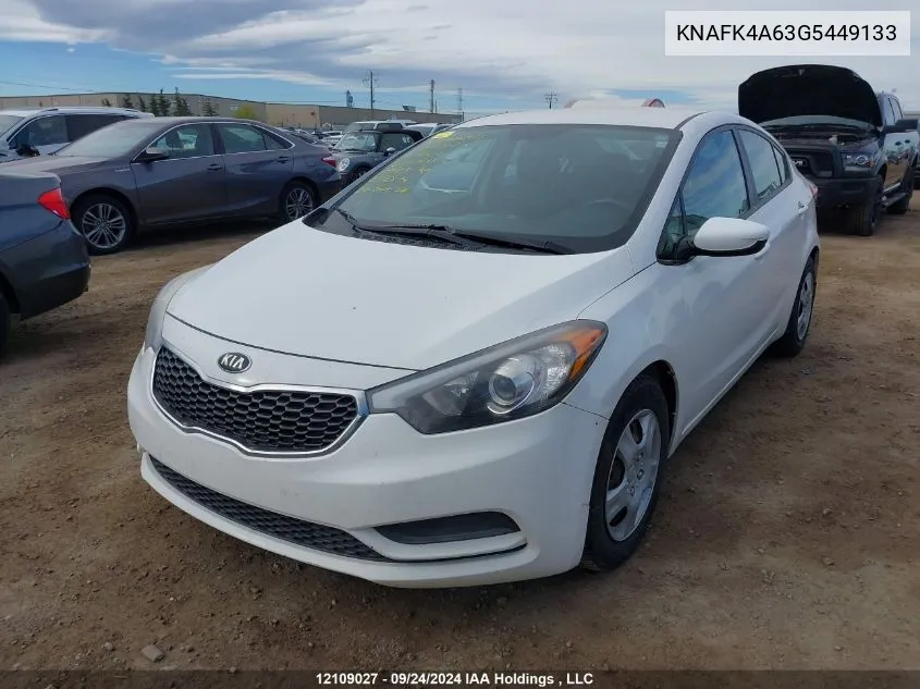 2016 Kia Forte VIN: KNAFK4A63G5449133 Lot: 12109027