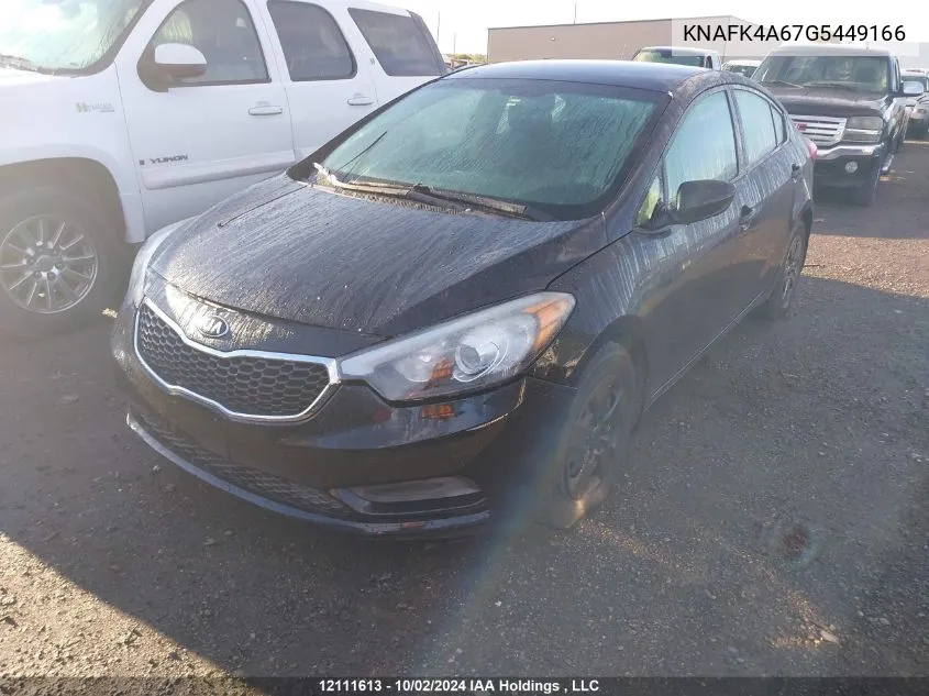 2016 Kia Forte VIN: KNAFK4A67G5449166 Lot: 12111613