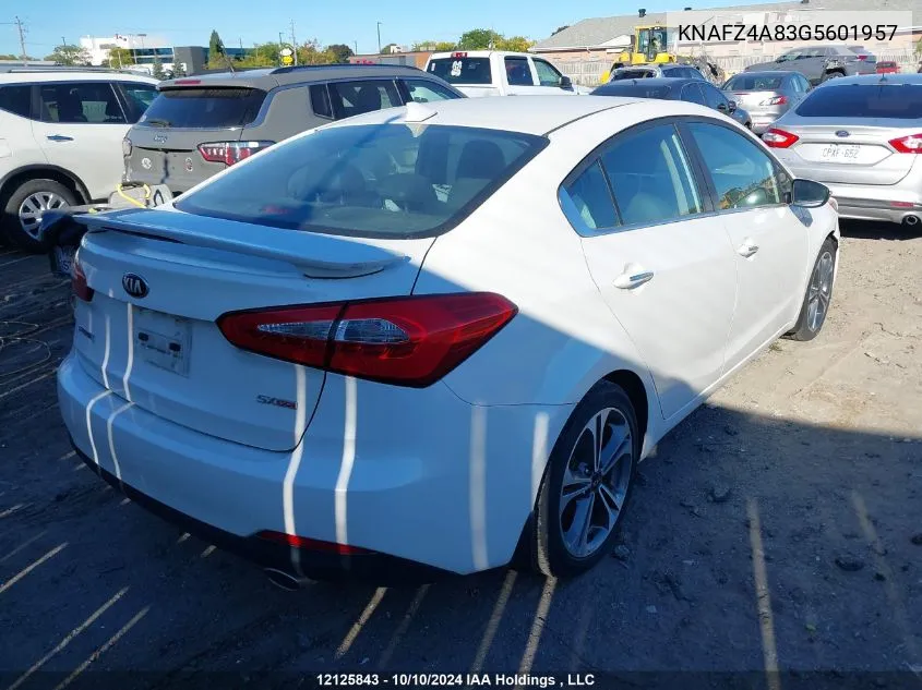 2016 Kia Forte VIN: KNAFZ4A83G5601957 Lot: 12125843