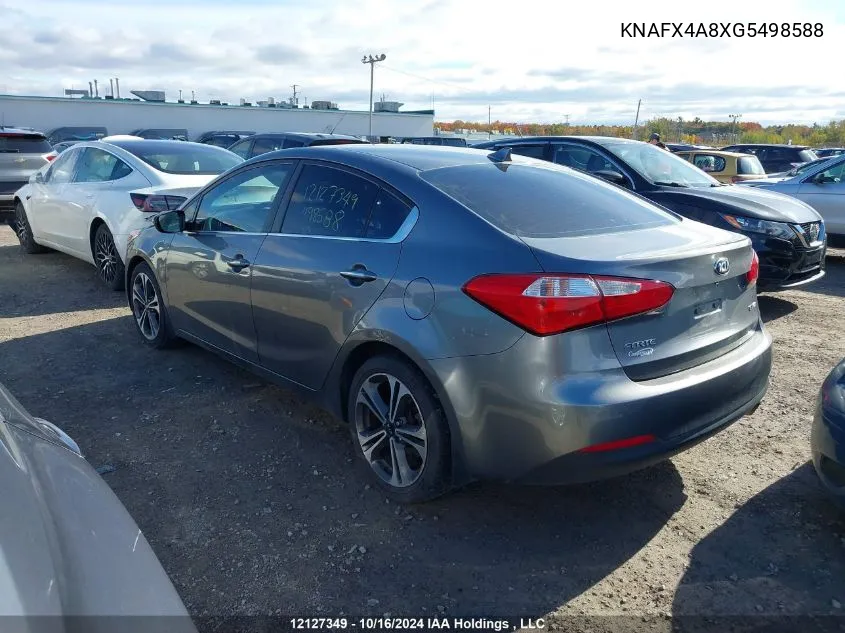 2016 Kia Forte VIN: KNAFX4A8XG5498588 Lot: 12127349