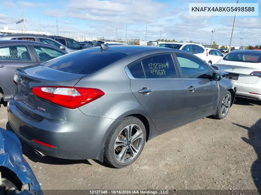 2016 Kia Forte VIN: KNAFX4A8XG5498588 Lot: 12127349